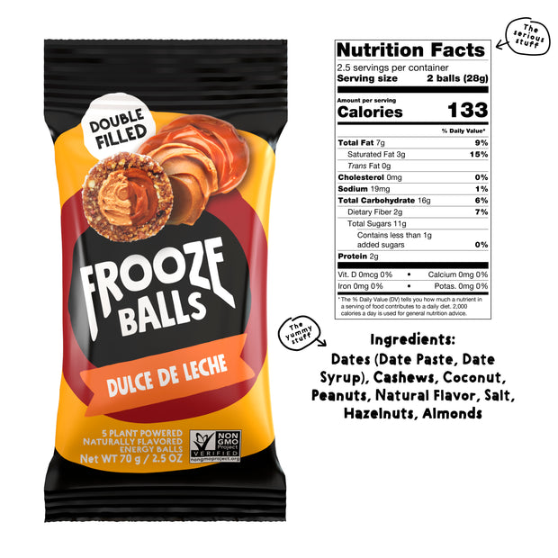 NEW Frooze Balls Dulce De Leche Energy Balls — 8 Pack (5ct each)