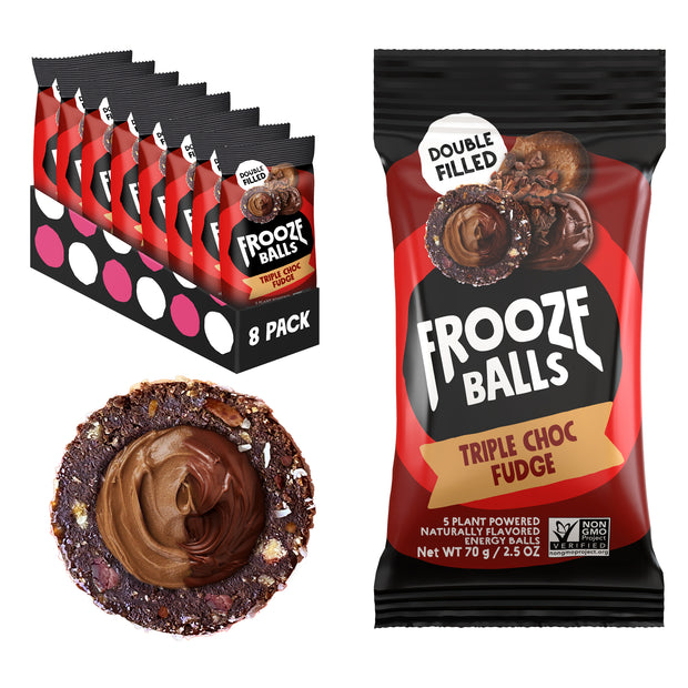 NEW Frooze Balls Triple Choc Fudge Energy Balls — 8 Packs (5ct Each)